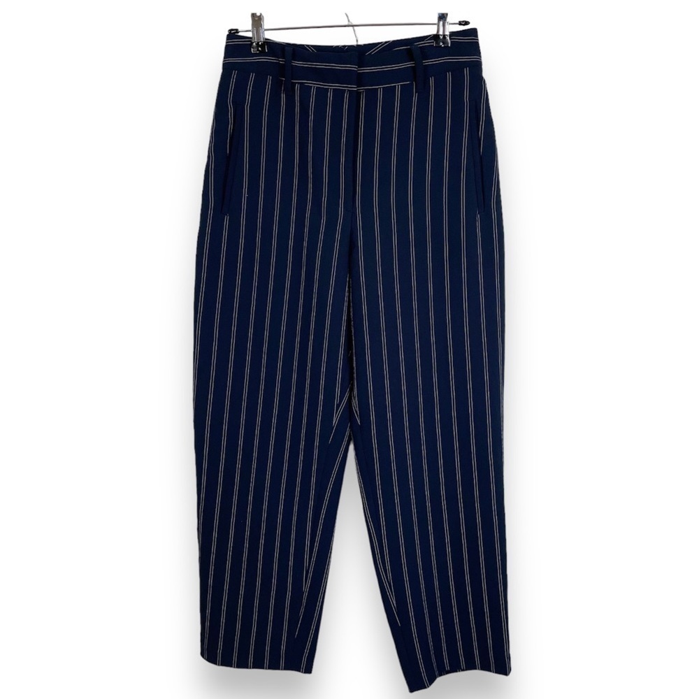 Aritzia Navy Striped Trousers